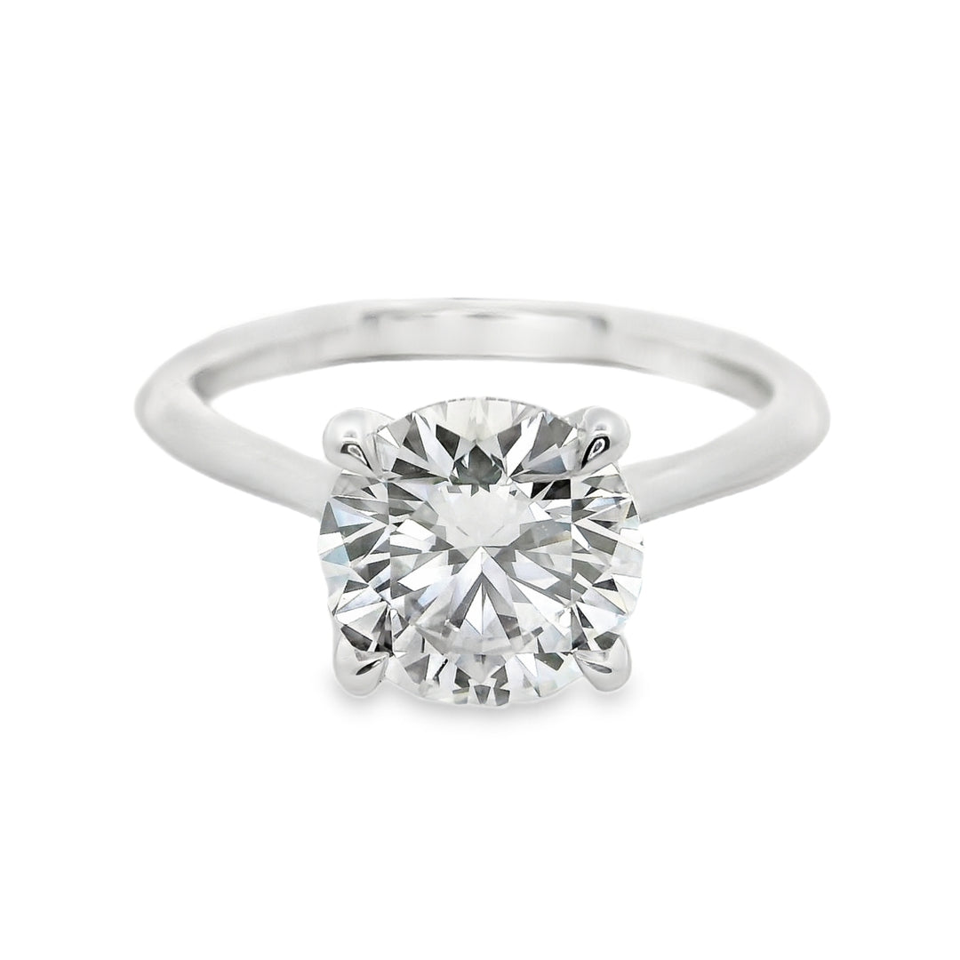 2.05 CT Round Lab Diamond Solitaire Engagement Ring in 14K White Gold