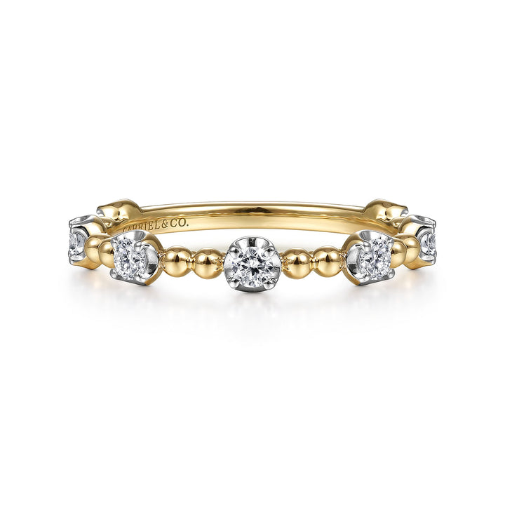 14K Yellow Gold Bujukan and Diamond Station Ring LR51685Y45JJ