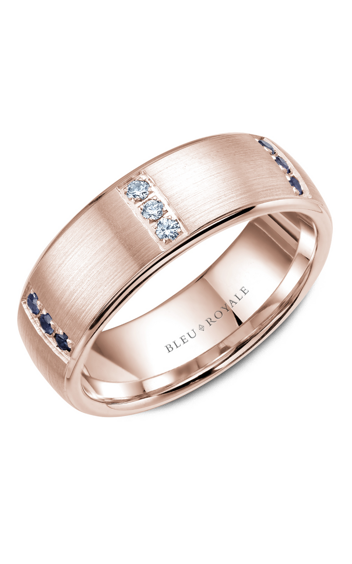 Bleu Royale Men's Wedding Band RYL-008RDS75