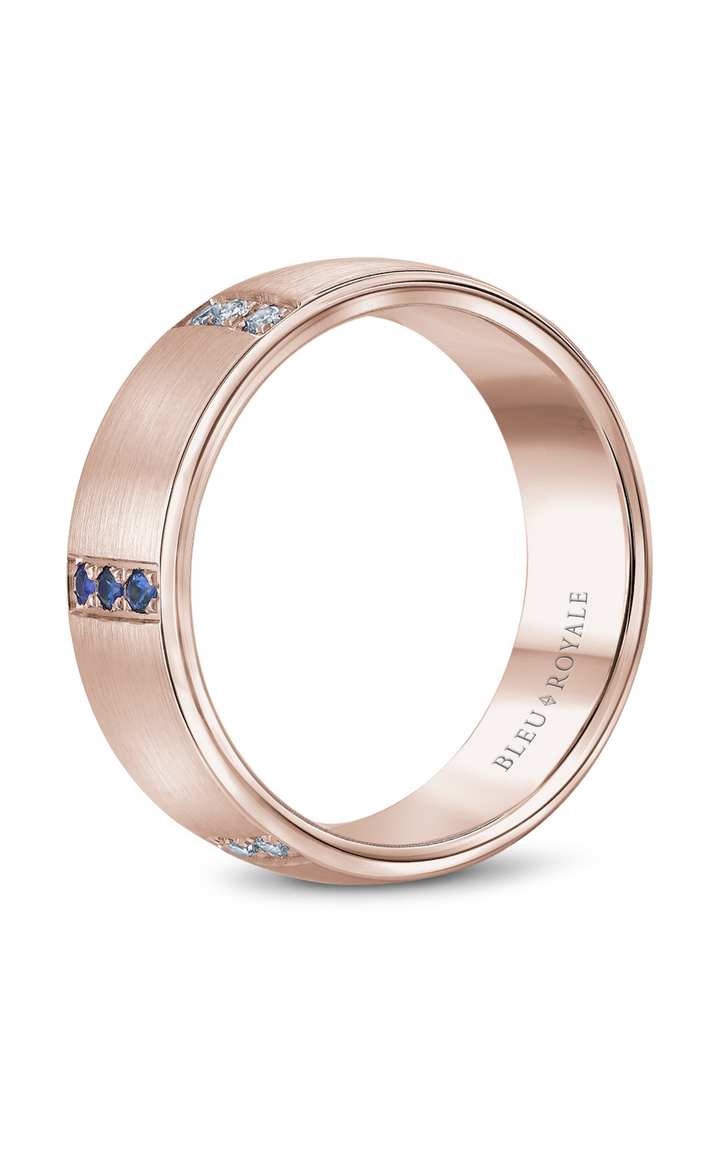 Bleu Royale Men's Wedding Band RYL-008RDS75