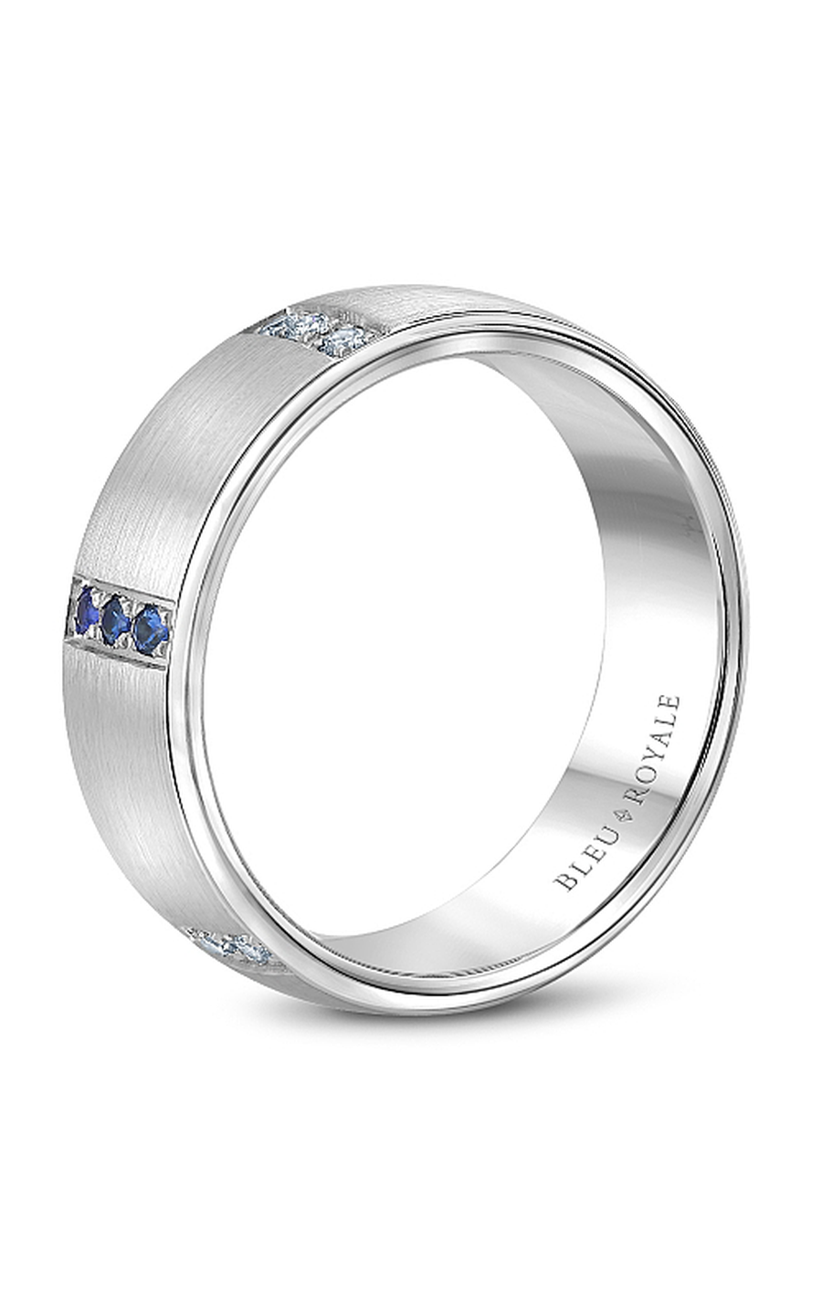 Bleu Royale Men's Wedding Band RYL-008WDS75