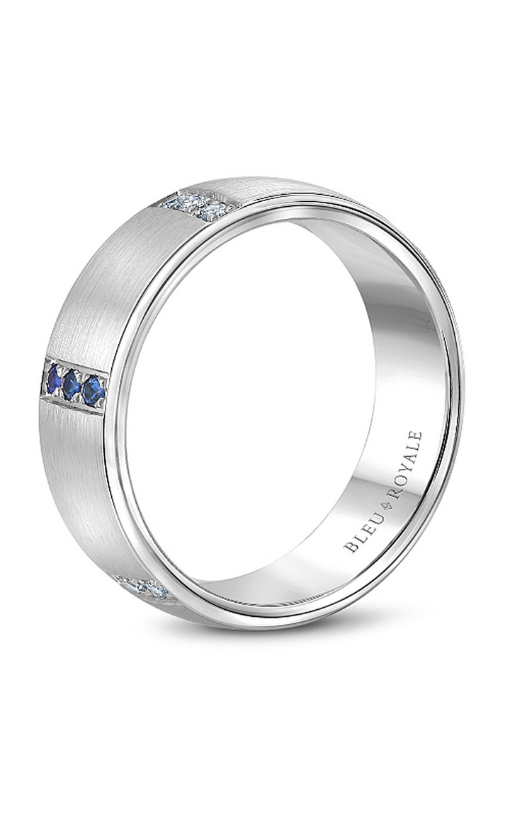 Bleu Royale Men's Wedding Band RYL-008WDS75