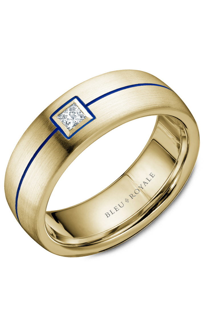 Bleu Royale Men's Wedding Band RYL-027YD75