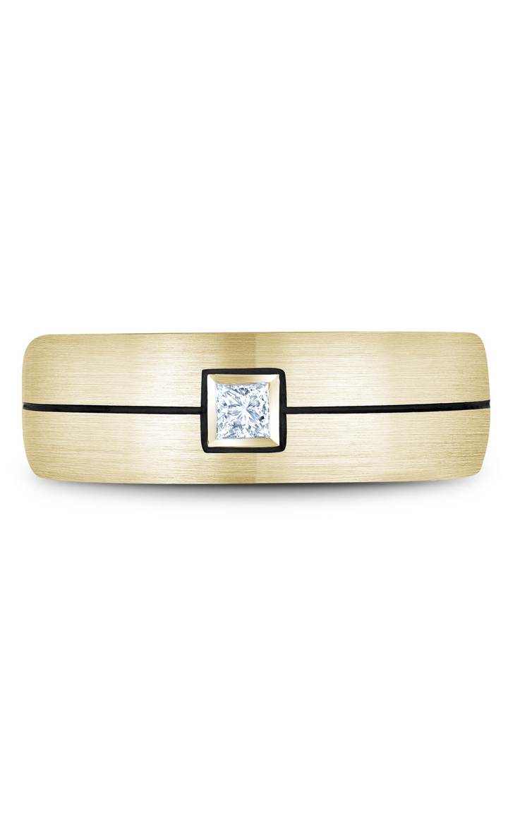 Bleu Royale Men's Wedding Band RYL-027YDBLK75