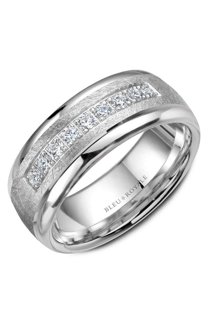 Bleu Royale Men's Wedding Band RYL-109WD75