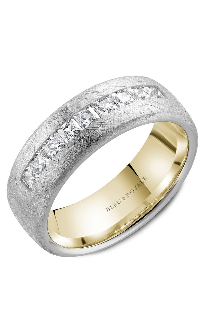 Bleu Royale Men's Wedding Band RYL-187WYD75