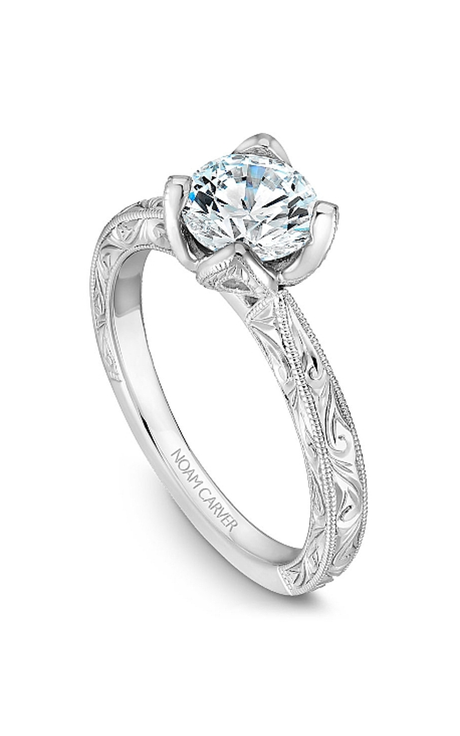 Noam Carver Floral Engagement Ring B019-02EA