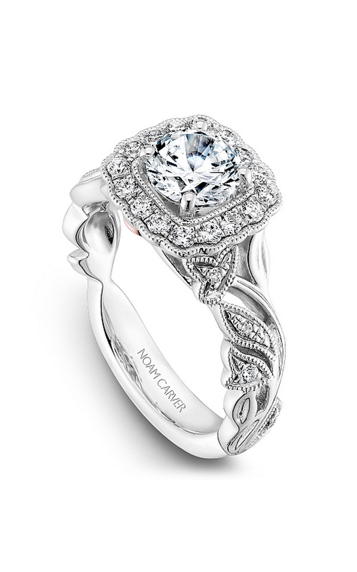 Noam Carver Floral Engagement Ring B075-01A