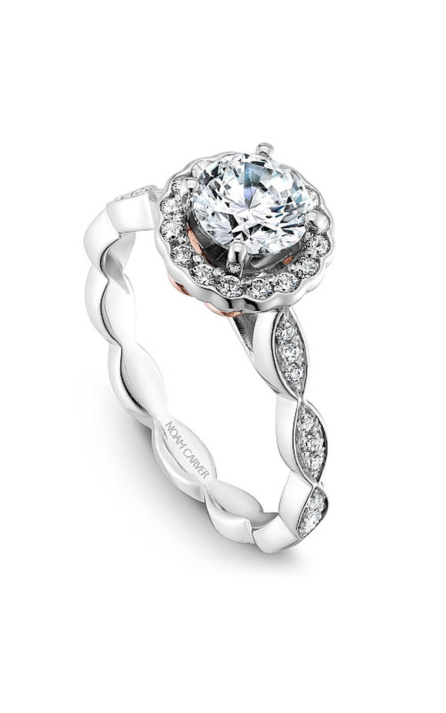 Noam Carver Floral Engagement Ring B085-01A