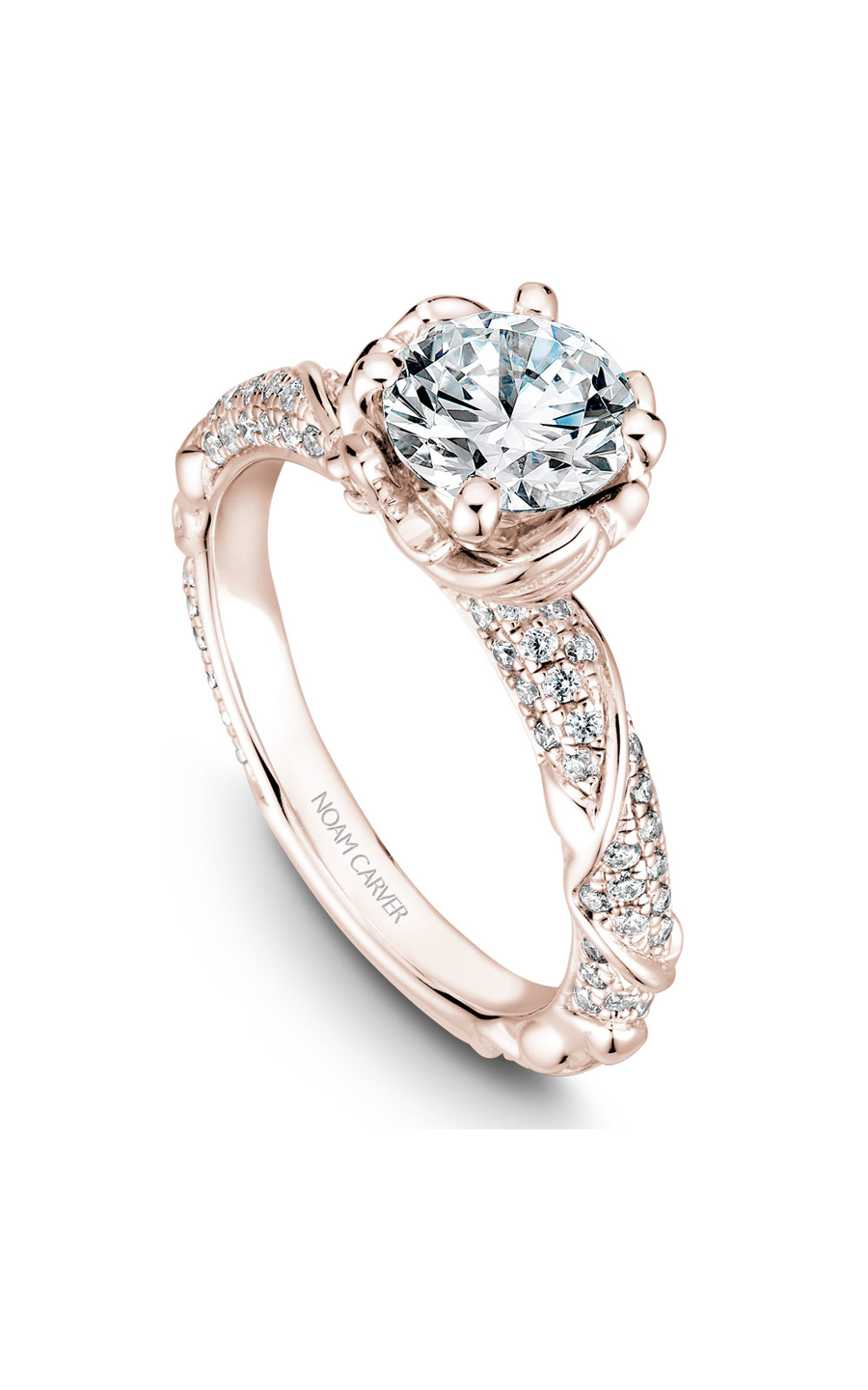 Noam Carver Floral Engagement Ring B081-02RA