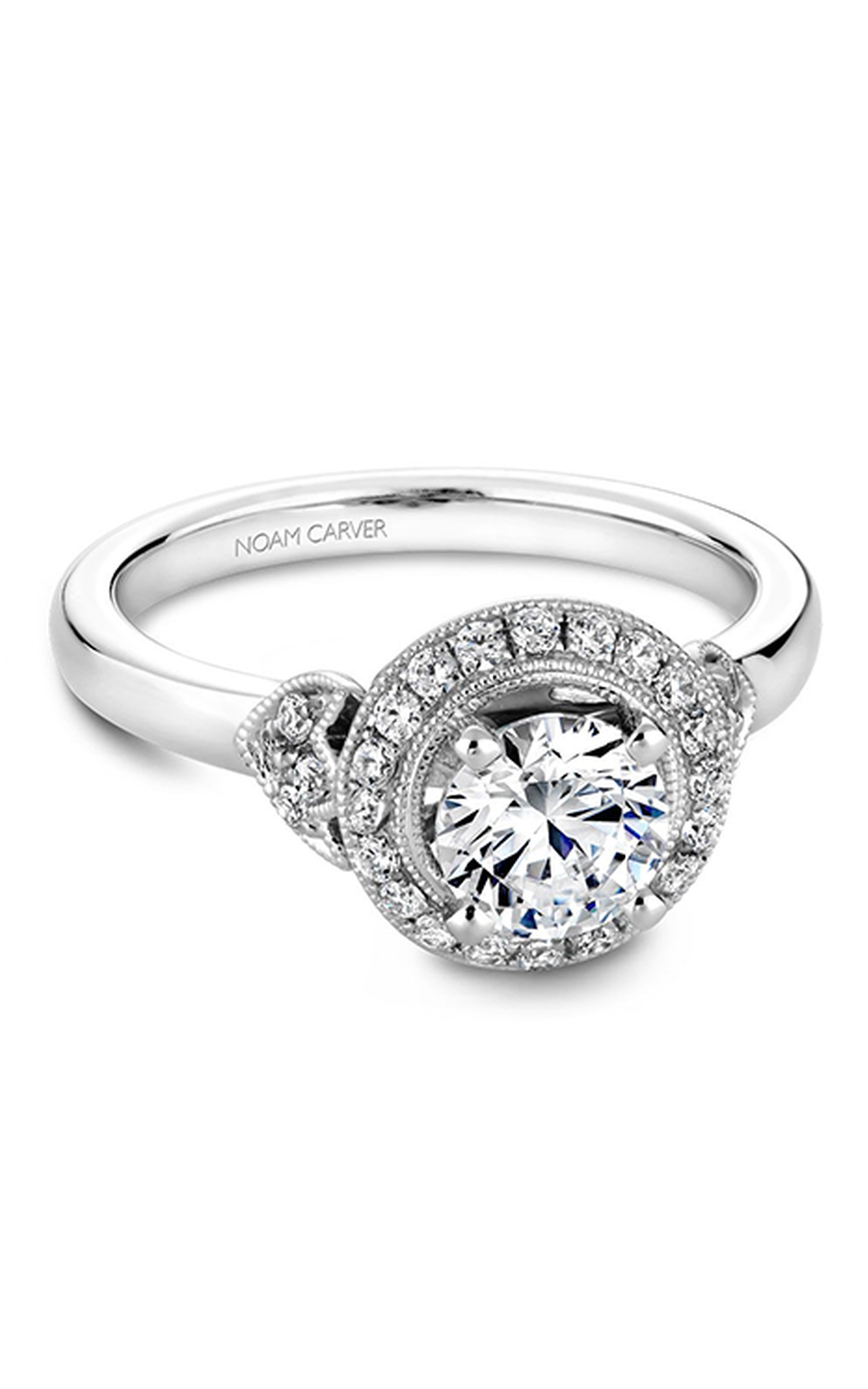 Noam Carver Floral Engagement Ring B072-01A