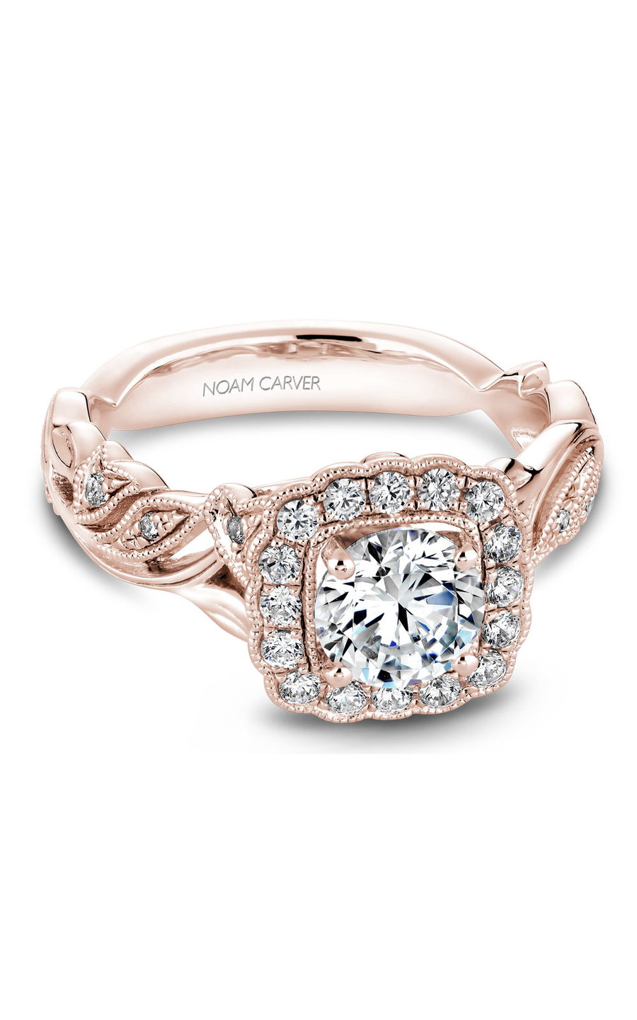 Noam Carver Floral Engagement Ring B075-01RA