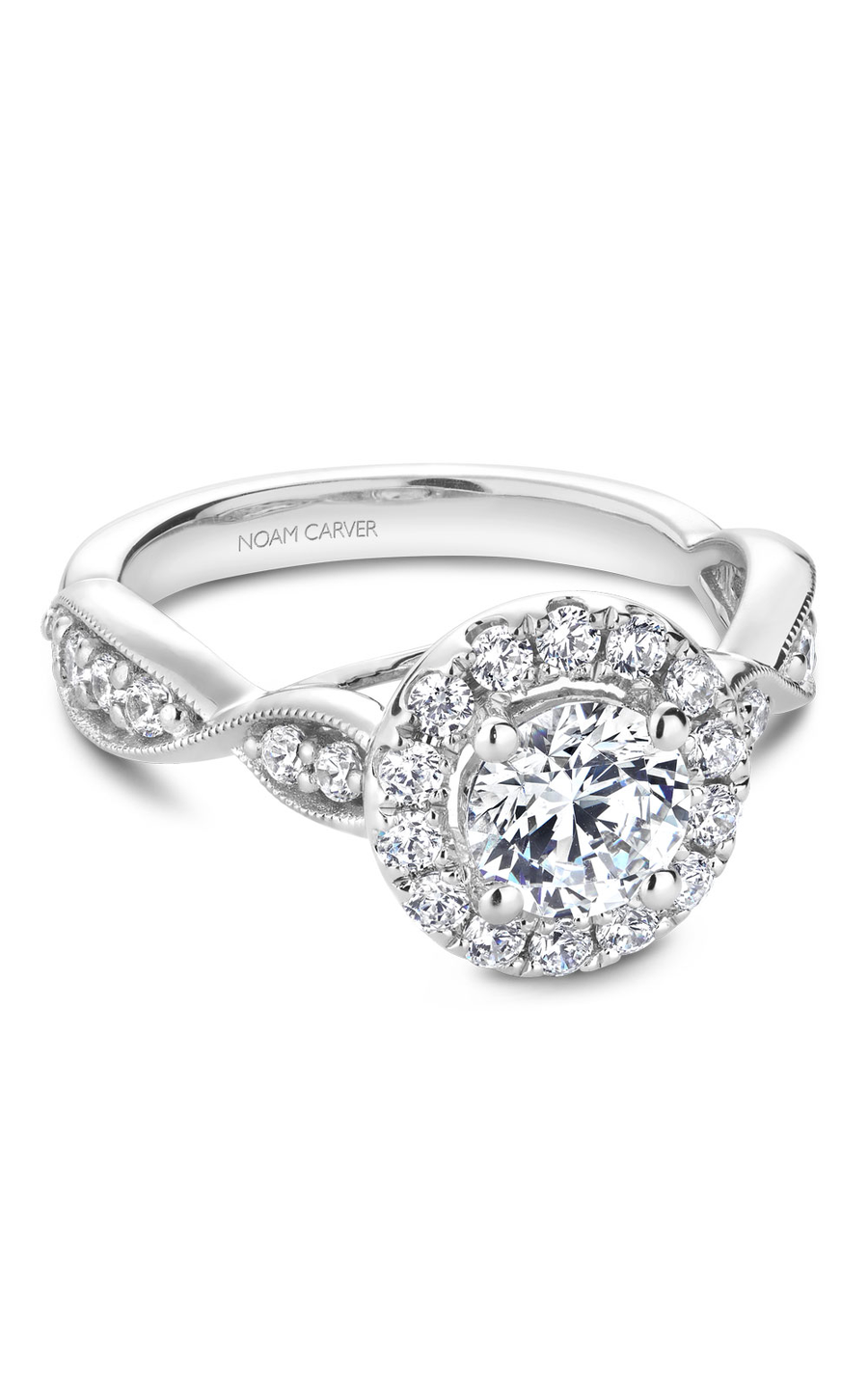 Noam Carver Floral Engagement Ring B160-01A