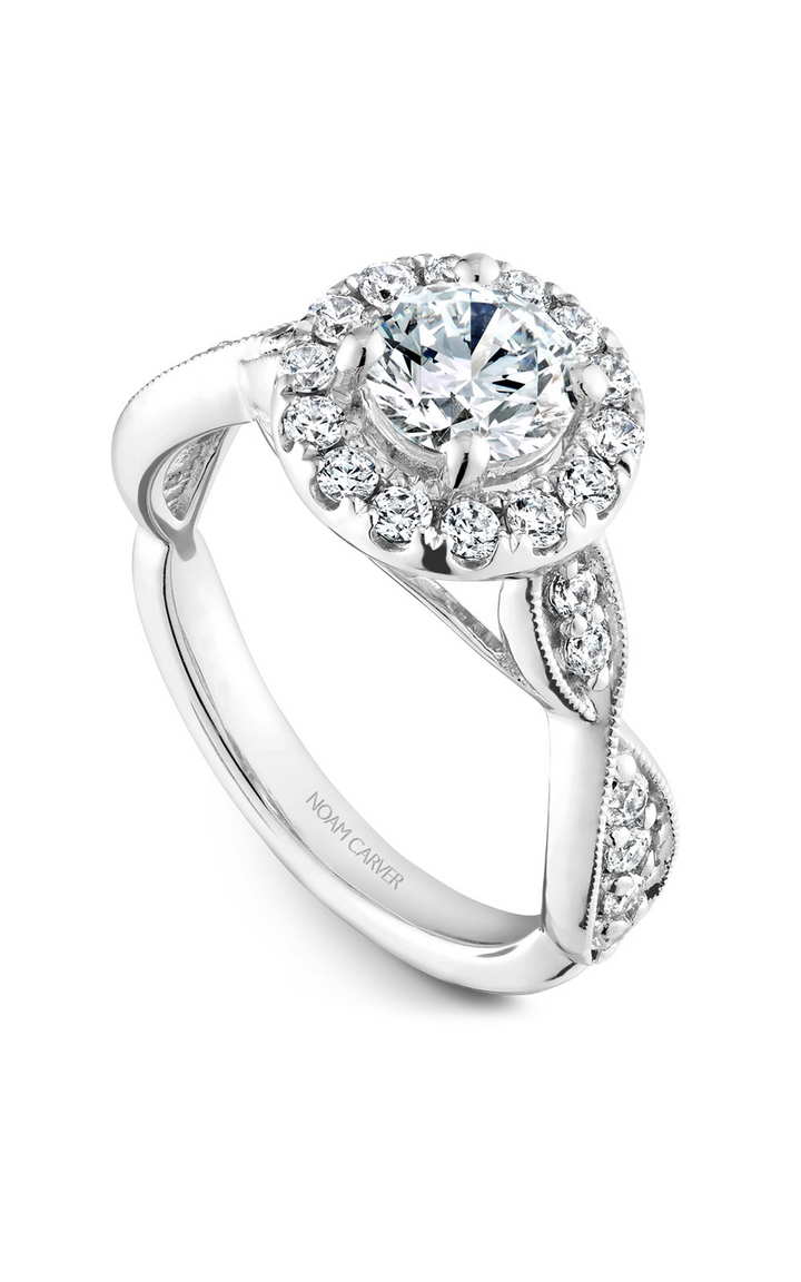 Noam Carver Floral Engagement Ring B160-01A