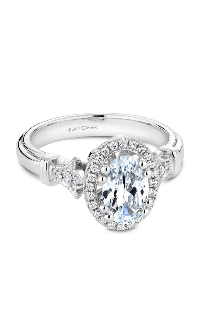 Noam Carver Floral Engagement Ring B076-02A