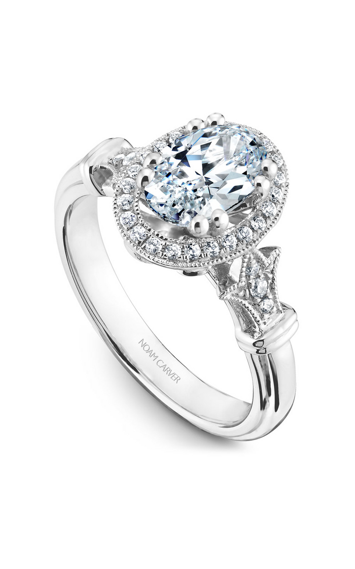 Noam Carver Floral Engagement Ring B076-02A