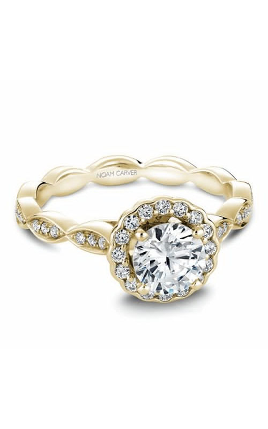 Noam Carver Floral Engagement Ring B085-01YA