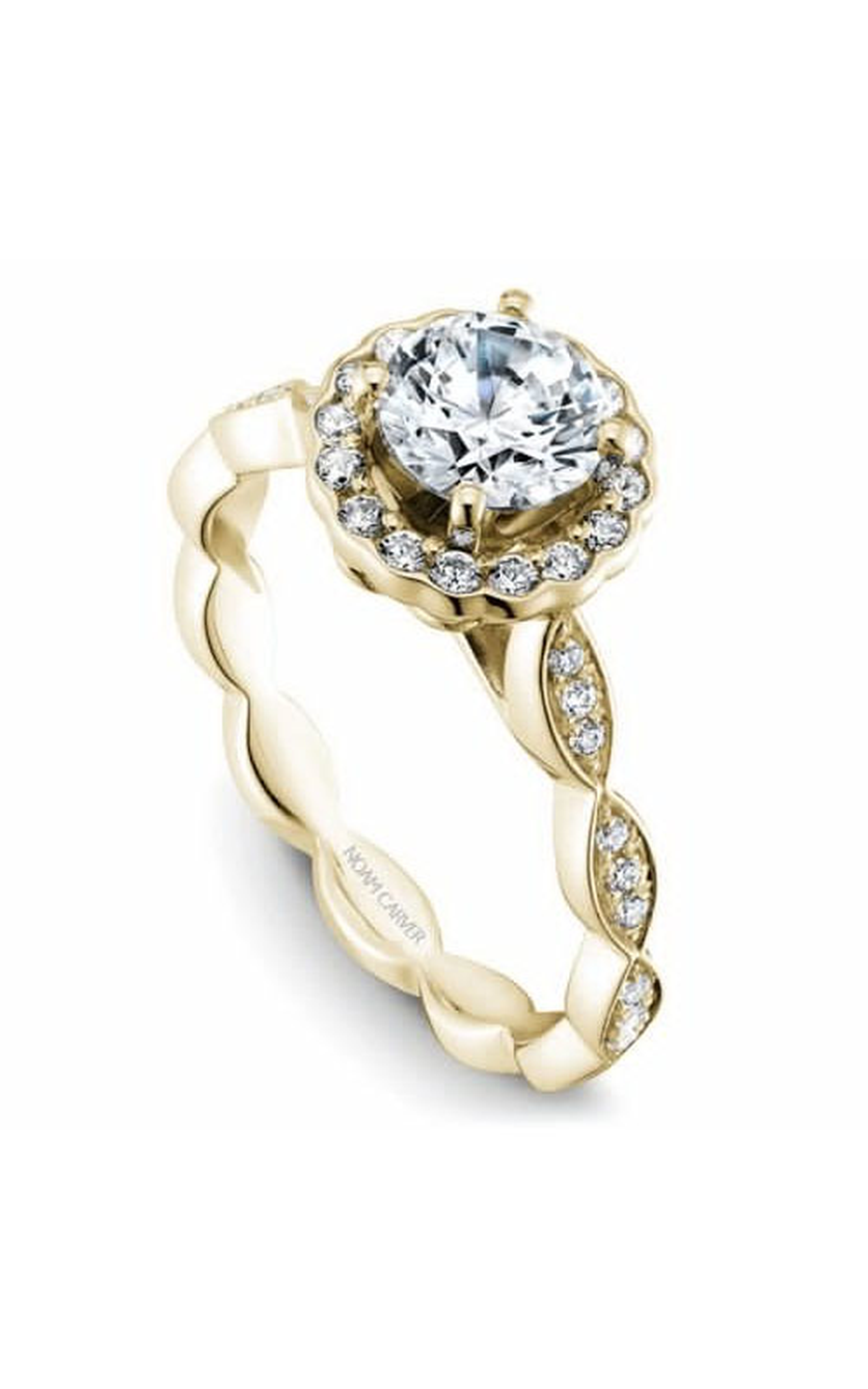 Noam Carver Floral Engagement Ring B085-01YA