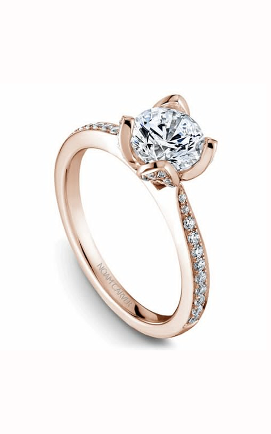 Noam Carver Floral Engagement Ring B019-01RA