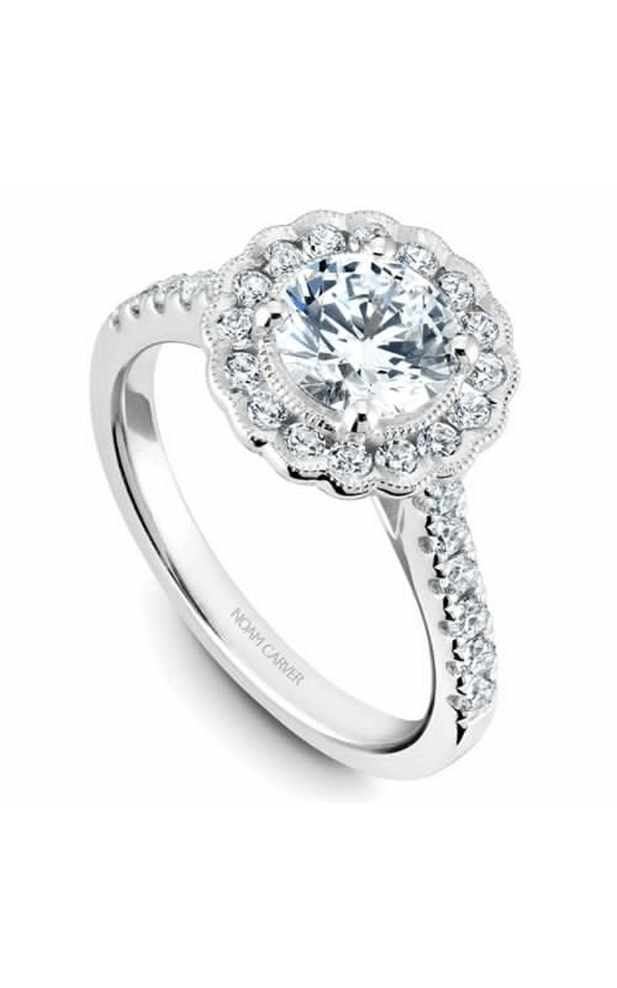 Noam Carver Floral Engagement Ring B150-01A