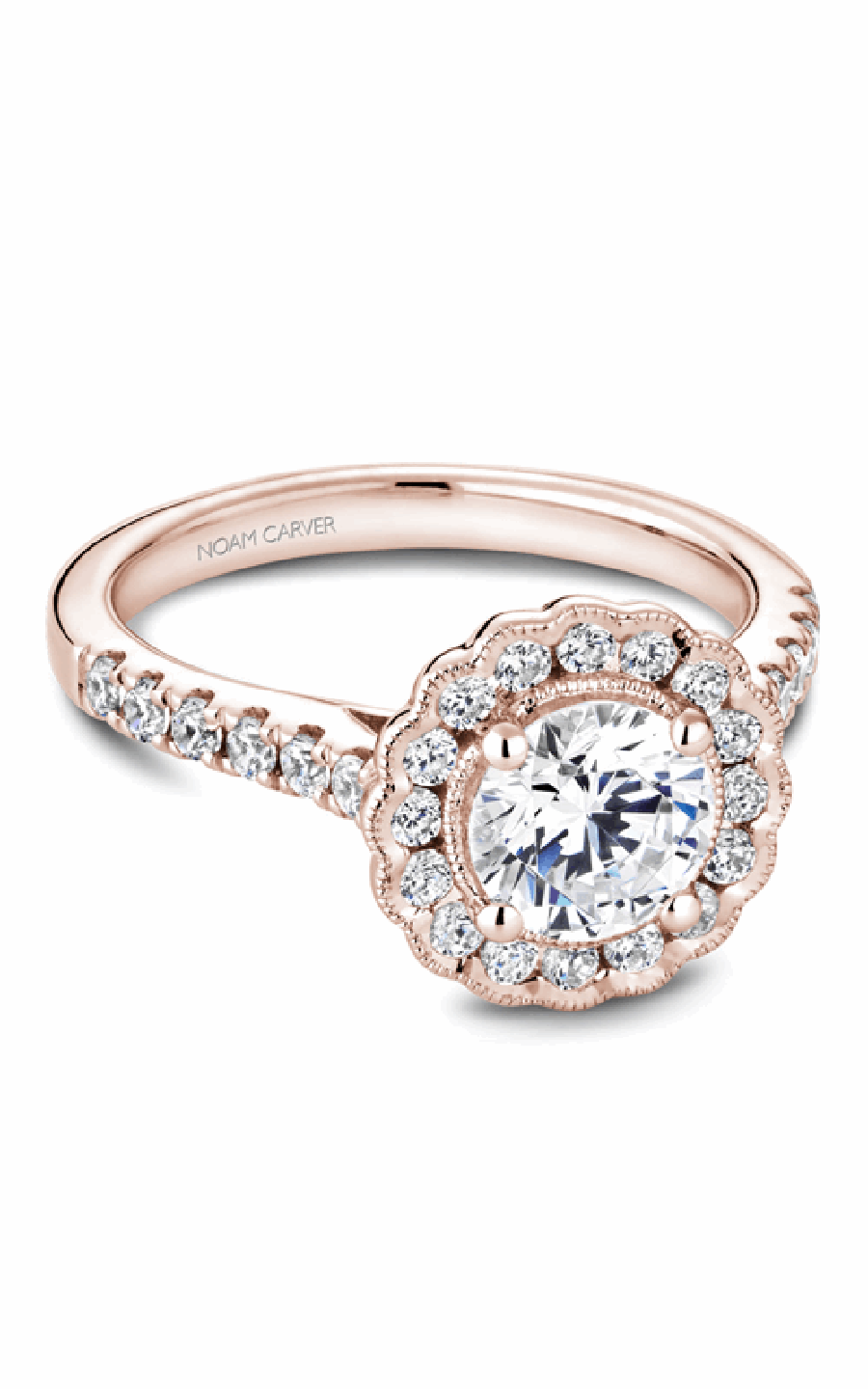 Noam Carver Floral Engagement Ring B150-01RA