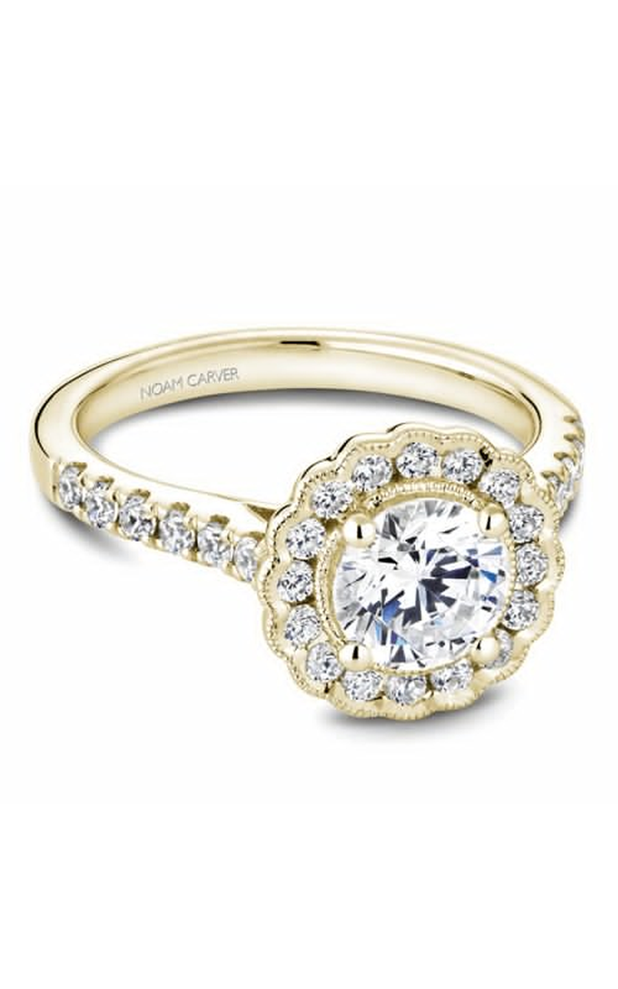 Noam Carver Floral Engagement Ring B150-01YA