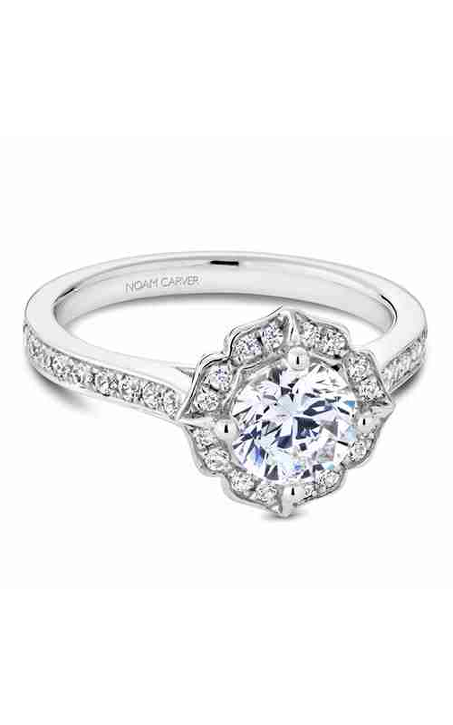 Noam Carver Floral Engagement Ring R031-01A