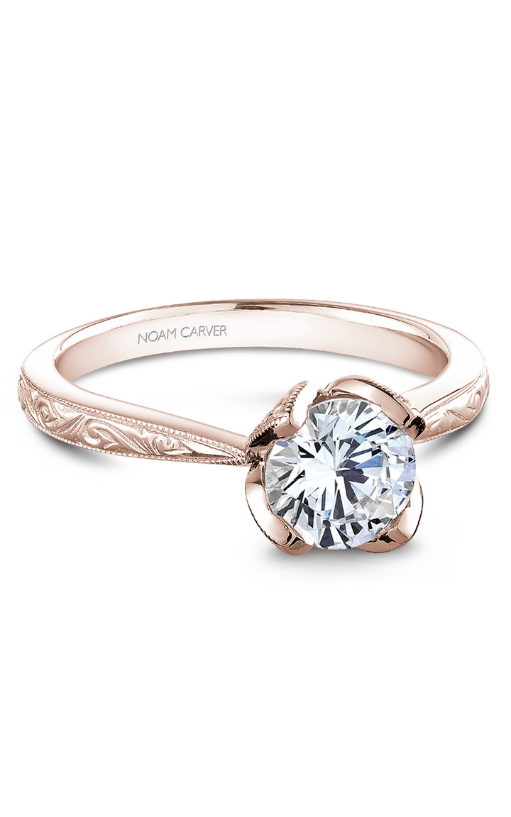 Noam Carver Floral Engagement Ring B019-03REA