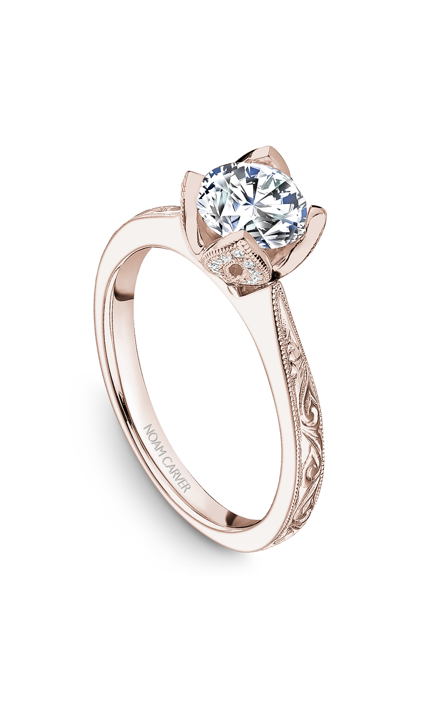 Noam Carver Floral Engagement Ring B019-03REA