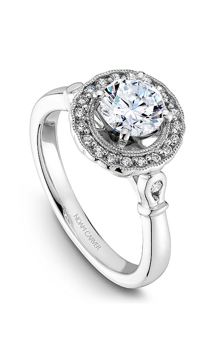 Noam Carver Floral Engagement Ring B065-01A