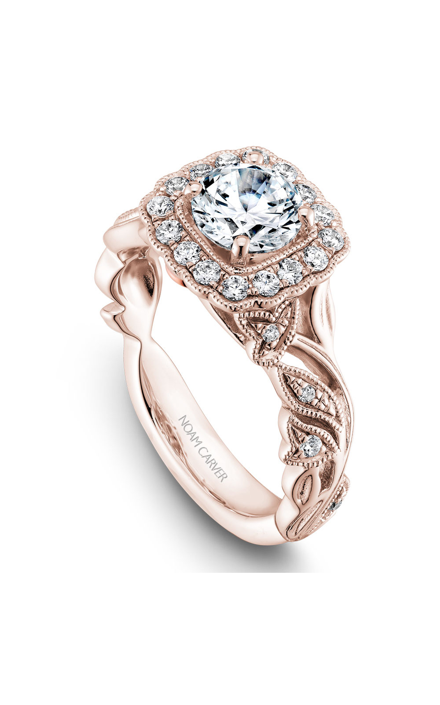 Noam Carver Floral Engagement Ring B075-01RA