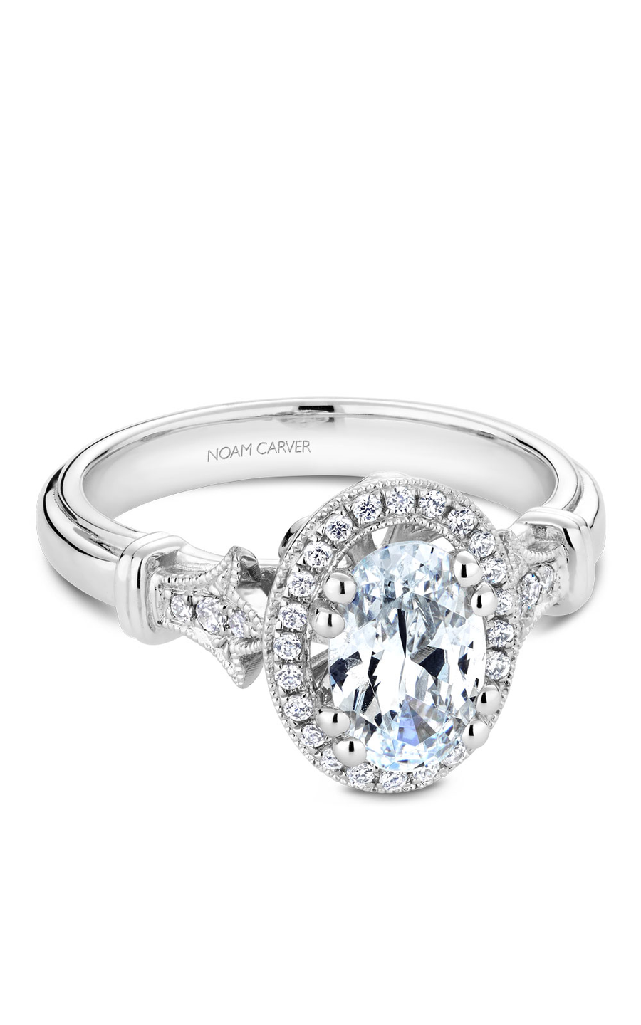 Noam Carver Floral Engagement Ring B076-02A