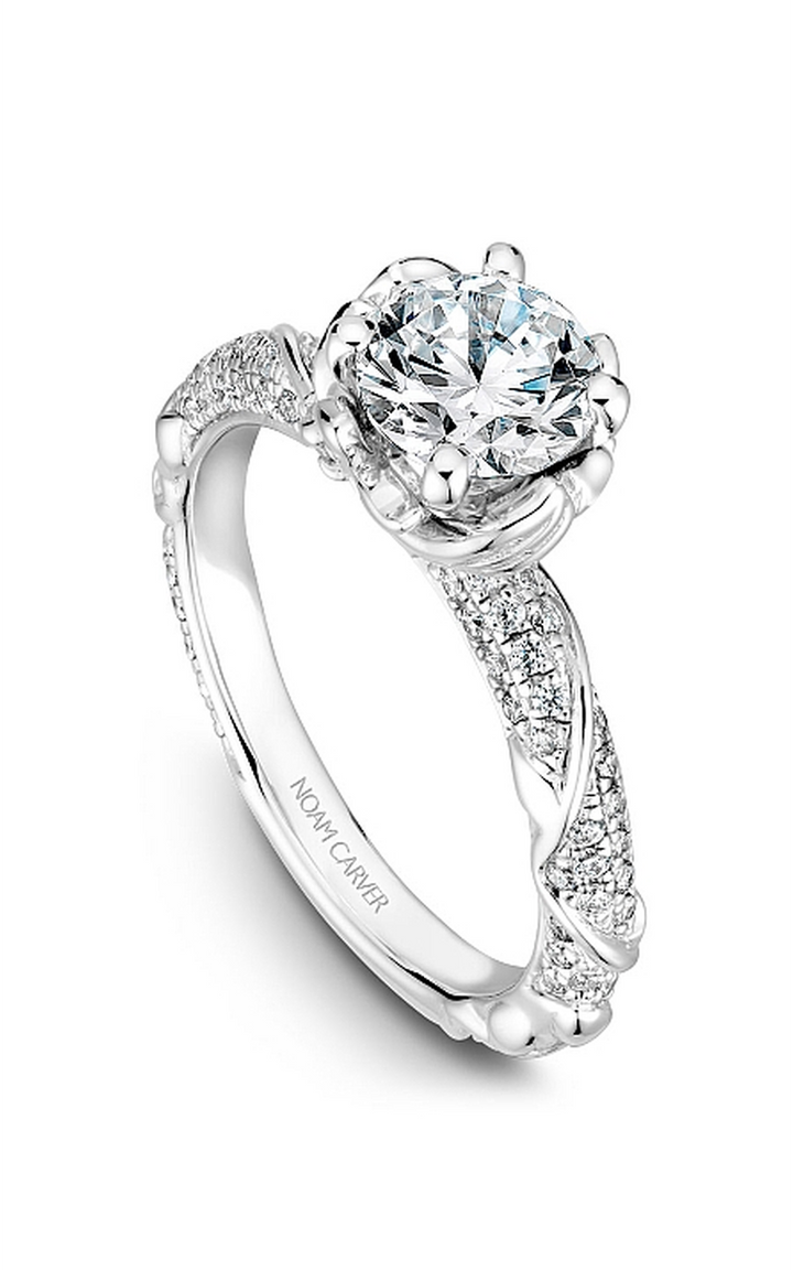 Noam Carver Floral Engagement Ring B081-02A