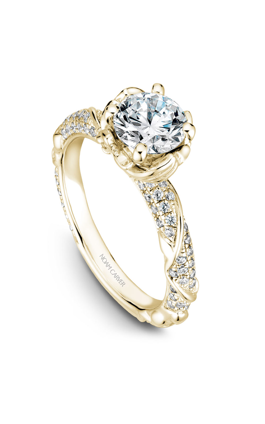 Noam Carver Floral Engagement Ring B081-02YA