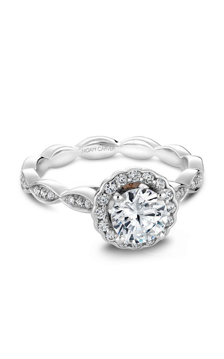 Noam Carver Floral Engagement Ring B085-01A