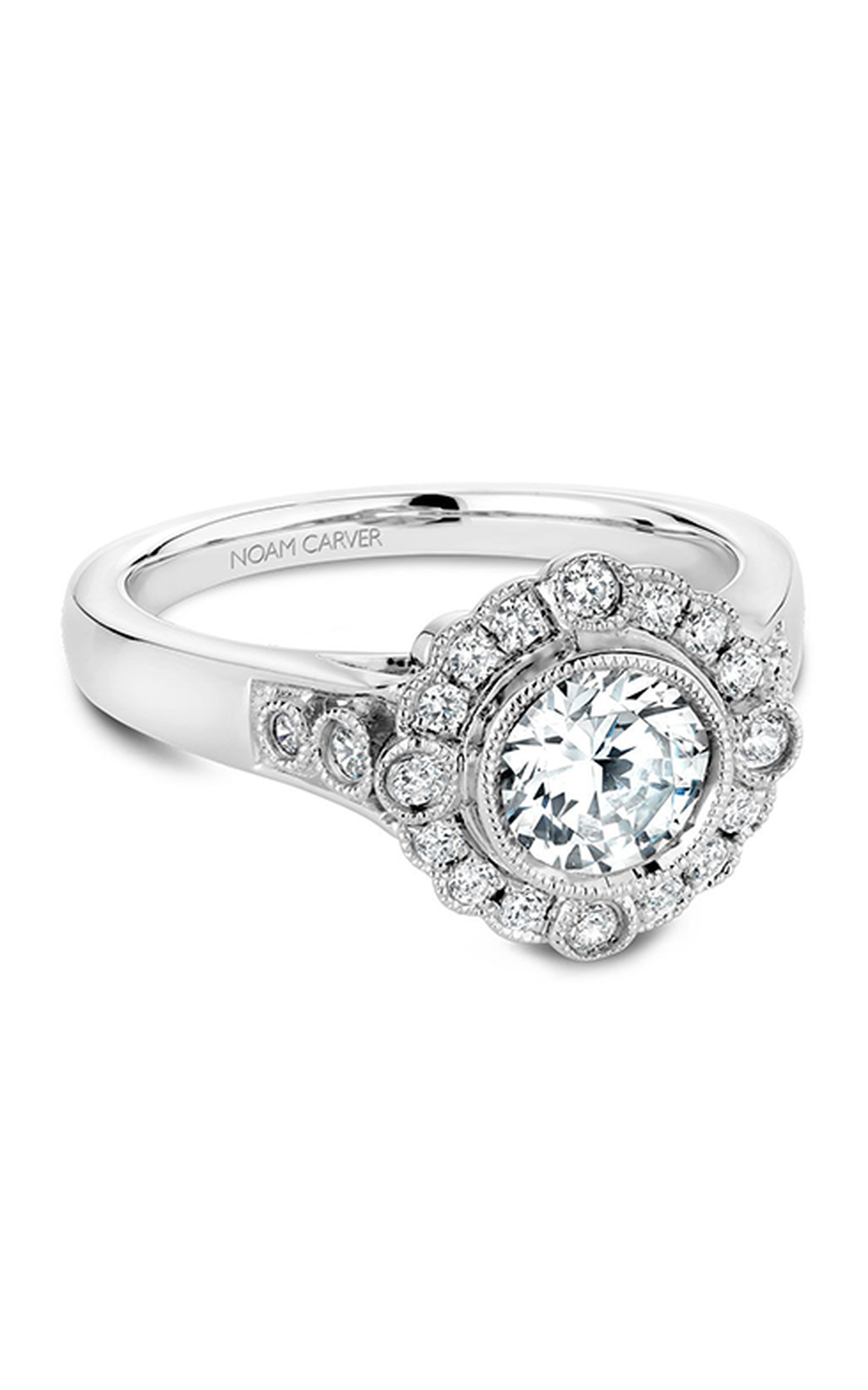 Noam Carver Floral Engagement Ring B091-01A