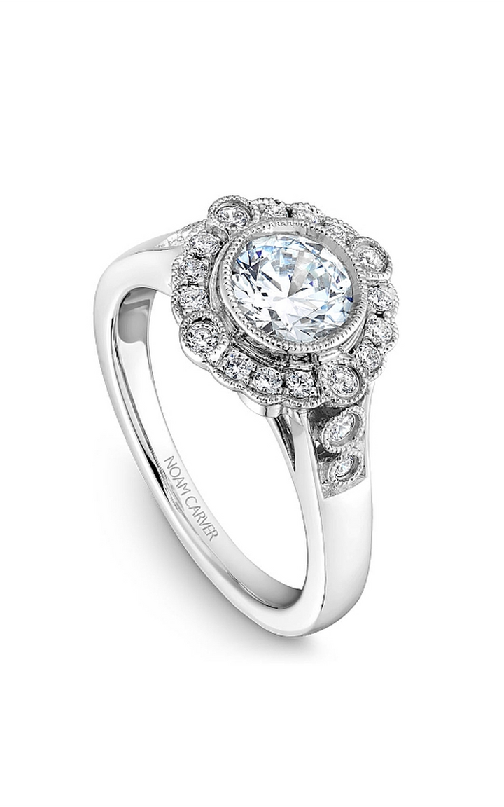 Noam Carver Floral Engagement Ring B091-01A