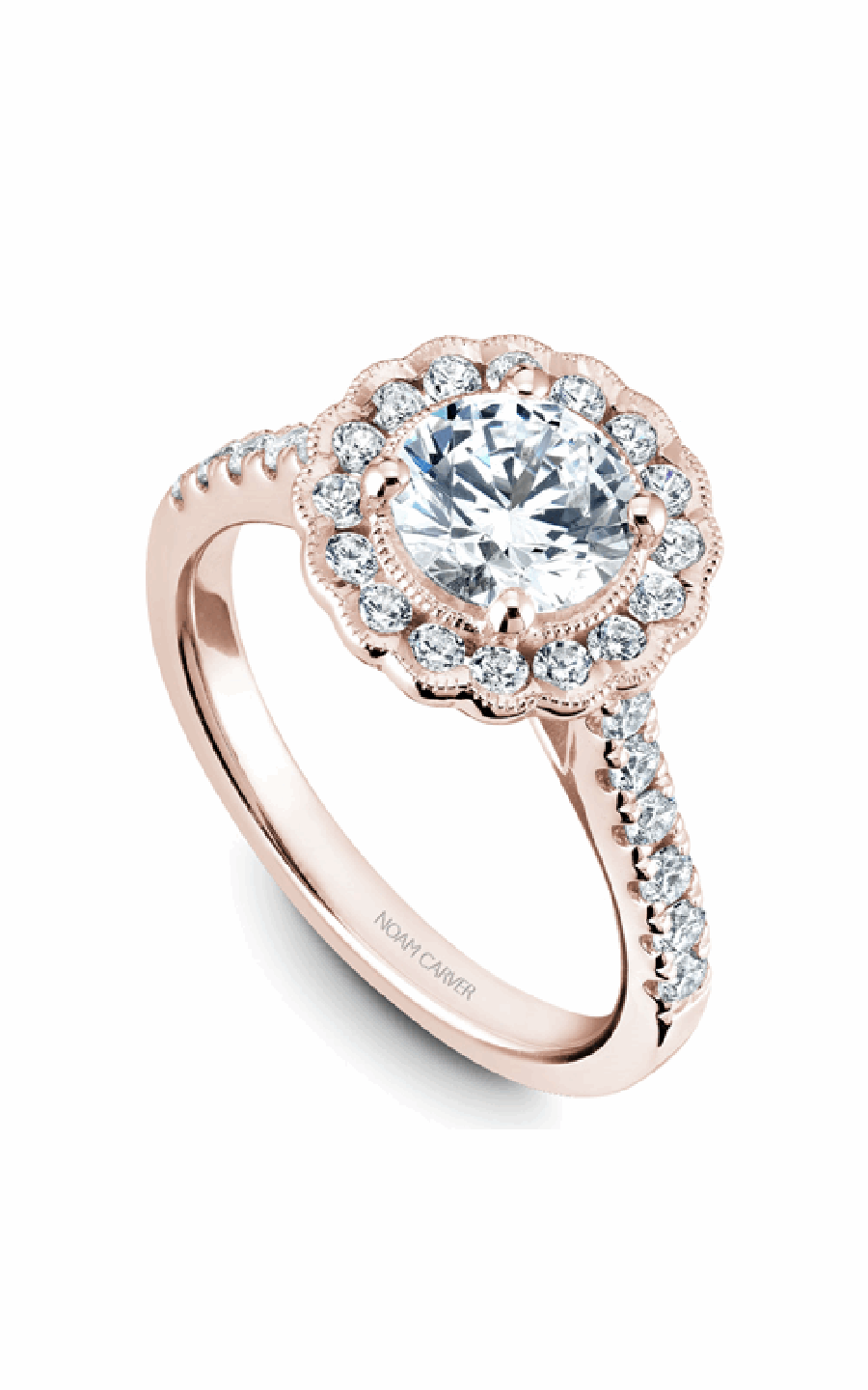 Noam Carver Floral Engagement Ring B150-01RA