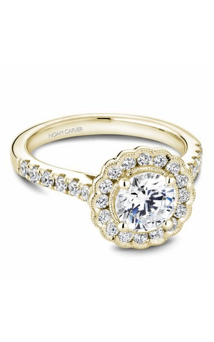 Noam Carver Floral Engagement Ring B150-01YA