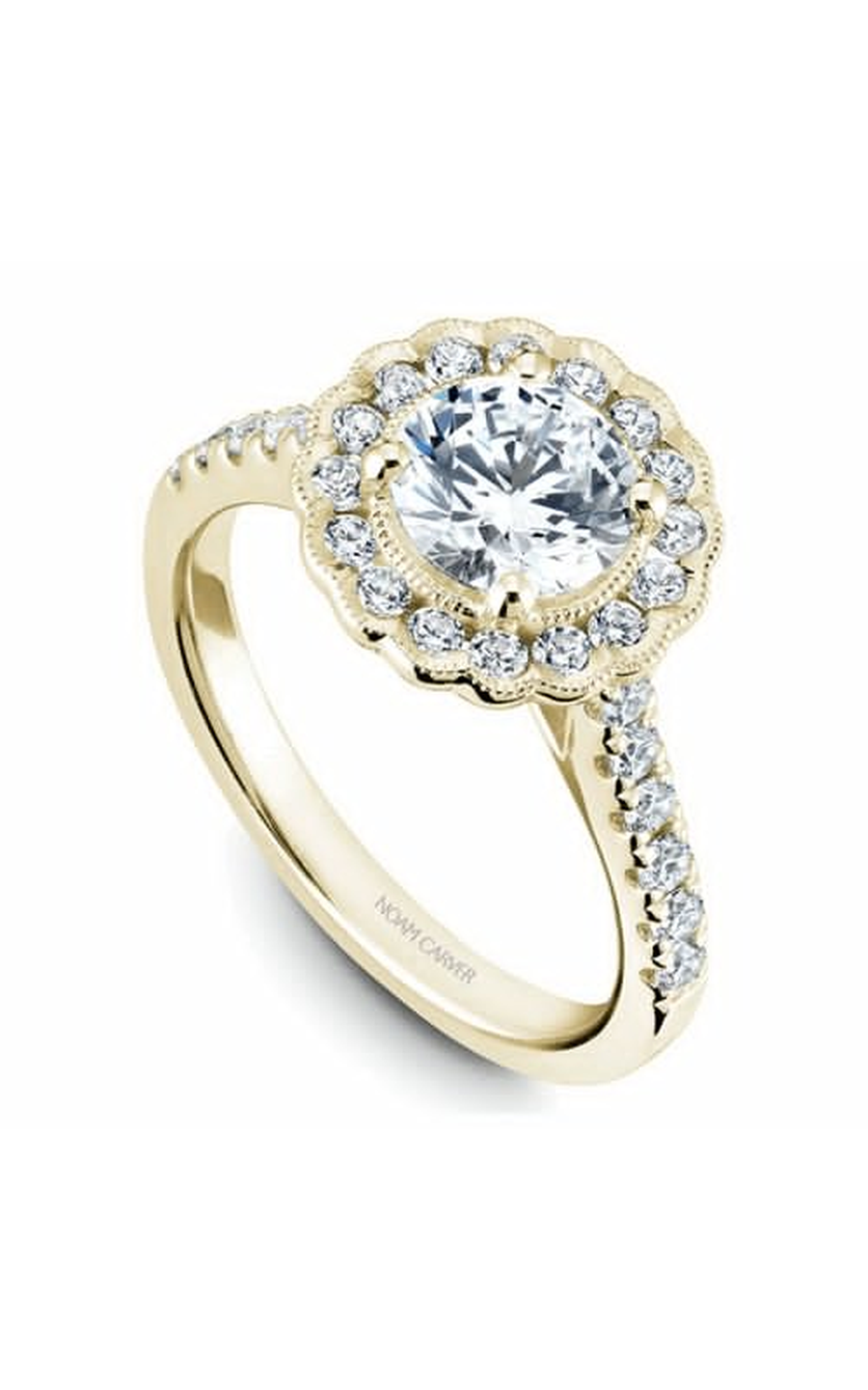 Noam Carver Floral Engagement Ring B150-01YA