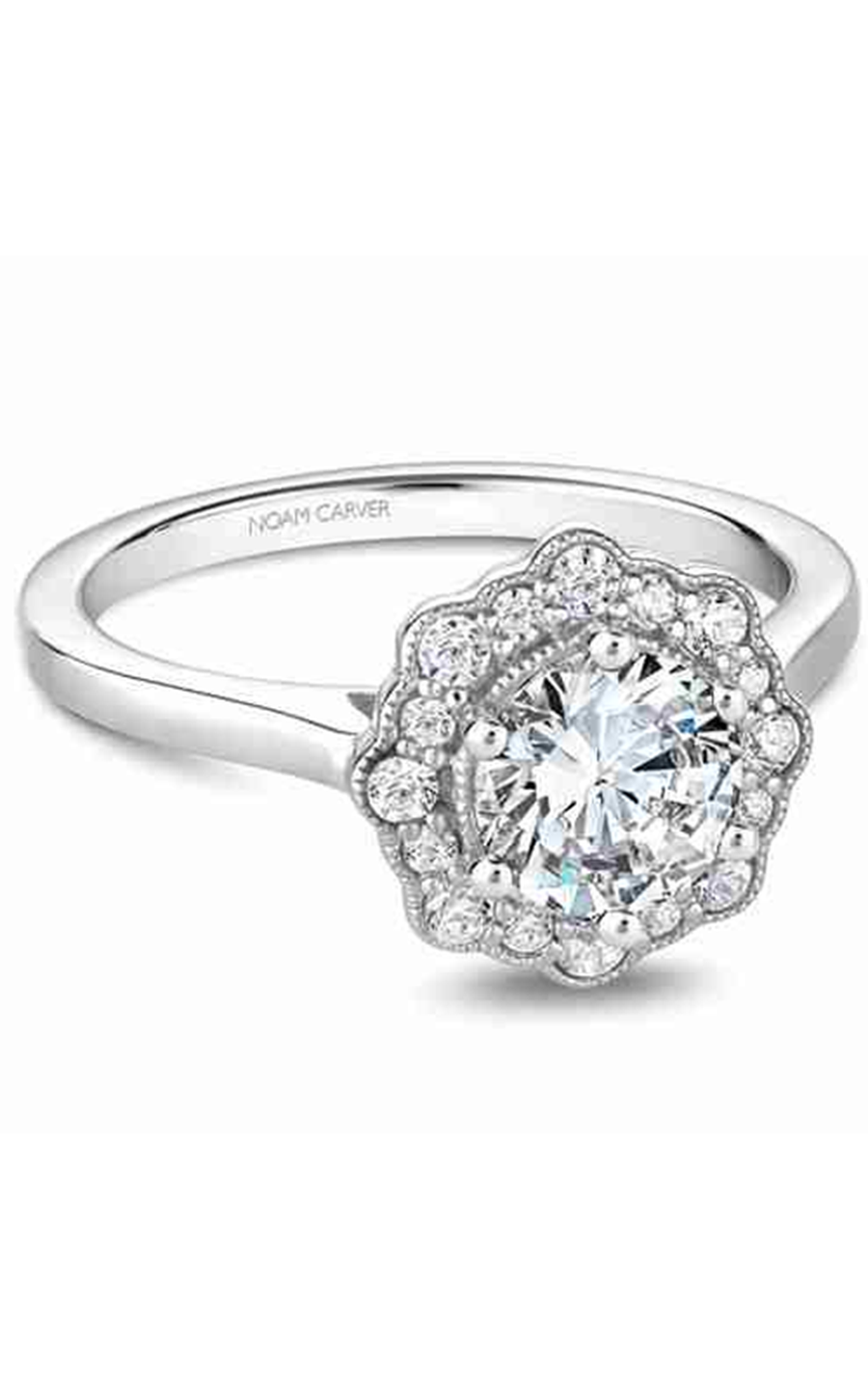 Noam Carver Floral Engagement Ring B243-01A