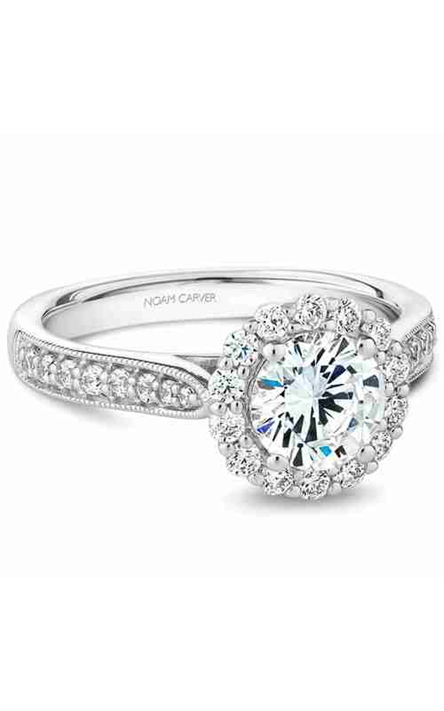 Noam Carver Floral Engagement Ring B250-01A