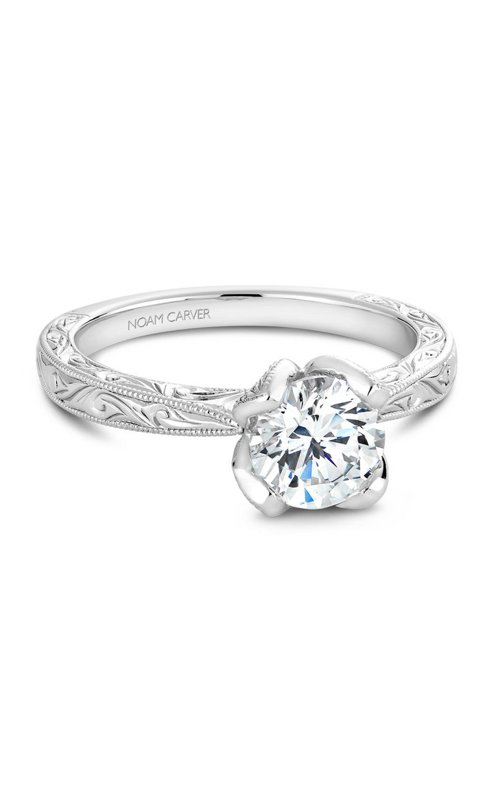 Noam Carver Floral Engagement Ring B019-02EA