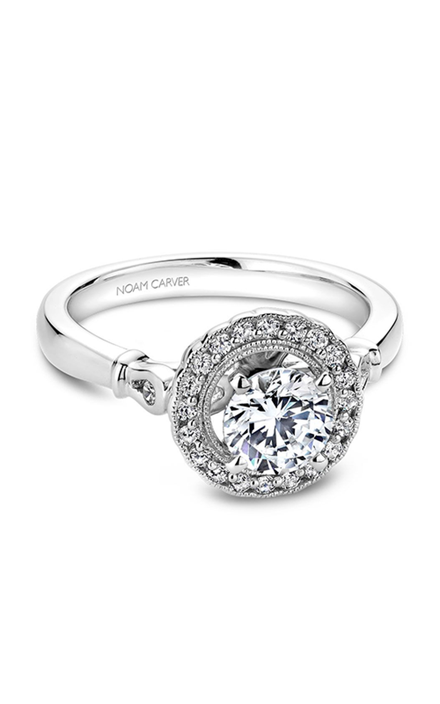 Noam Carver Floral Engagement Ring B065-01A