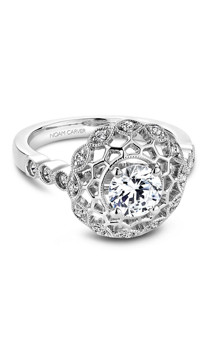 Noam Carver Floral Engagement Ring B068-01A