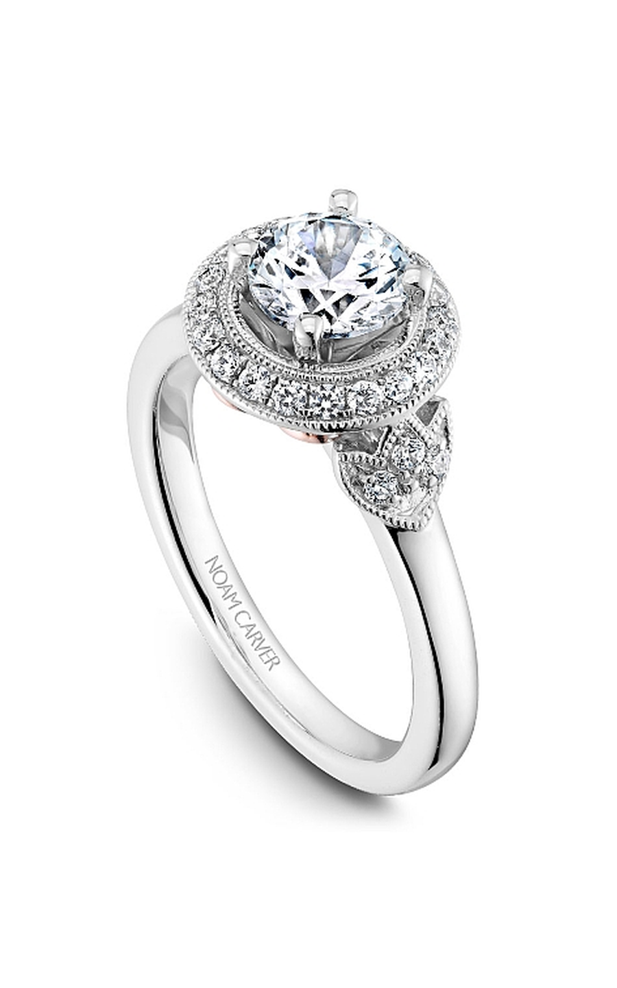 Noam Carver Floral Engagement Ring B072-01A