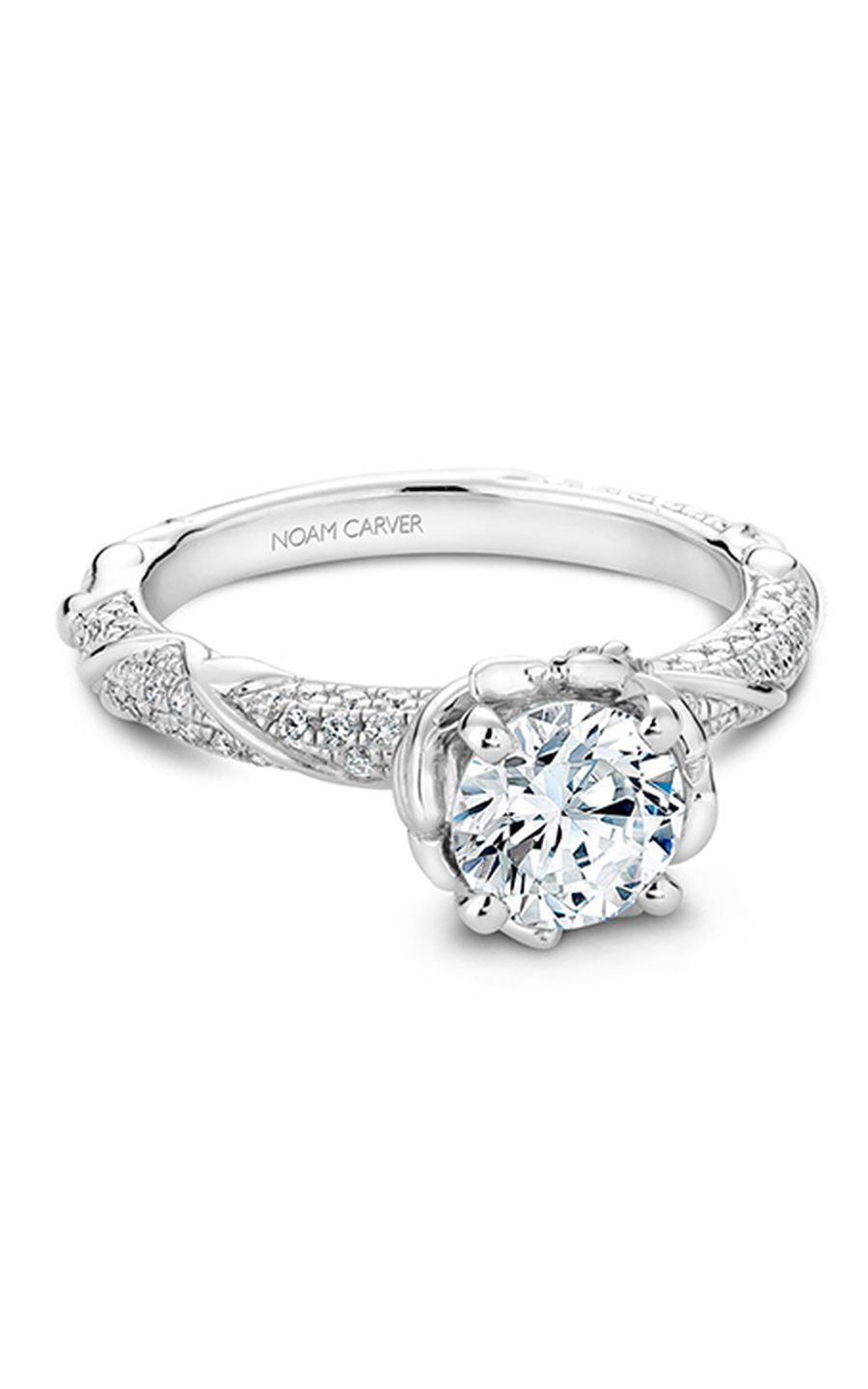 Noam Carver Floral Engagement Ring B081-02A