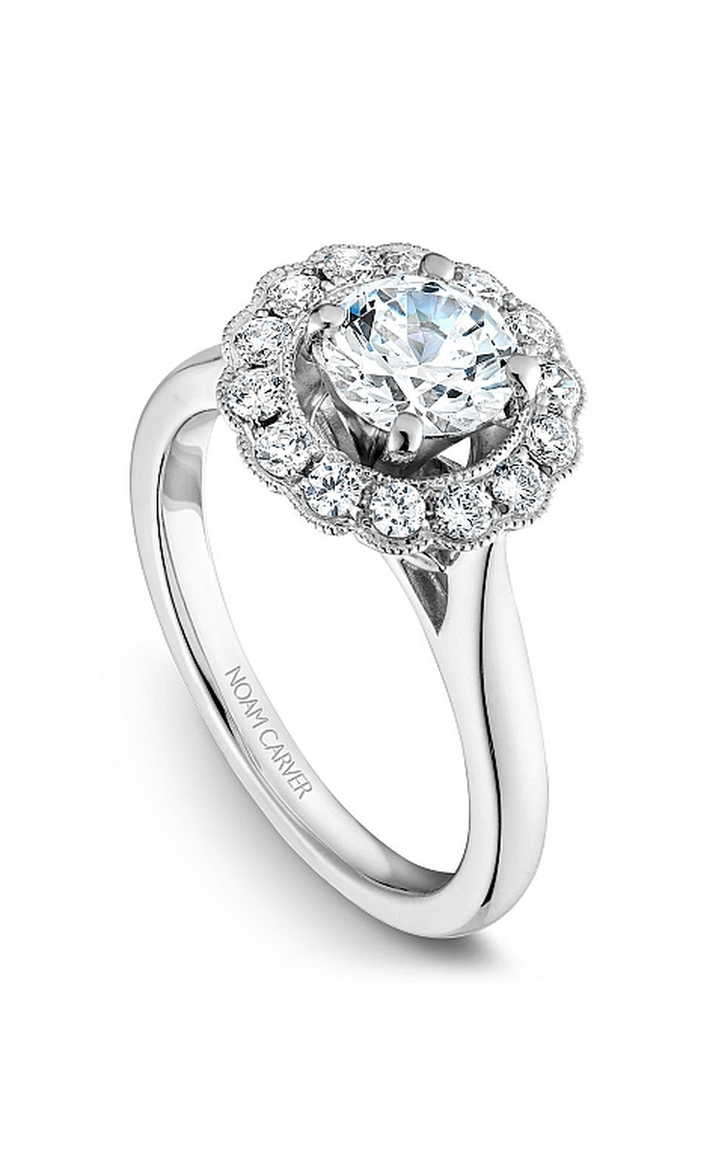 Noam Carver Floral Engagement Ring B086-01A