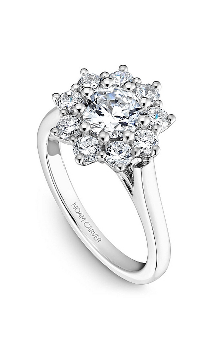 Noam Carver Floral Engagement Ring B090-01A