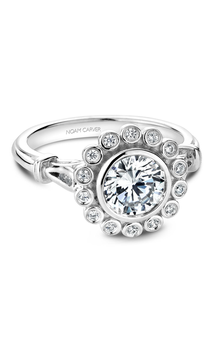 Noam Carver Floral Engagement Ring B170-01A